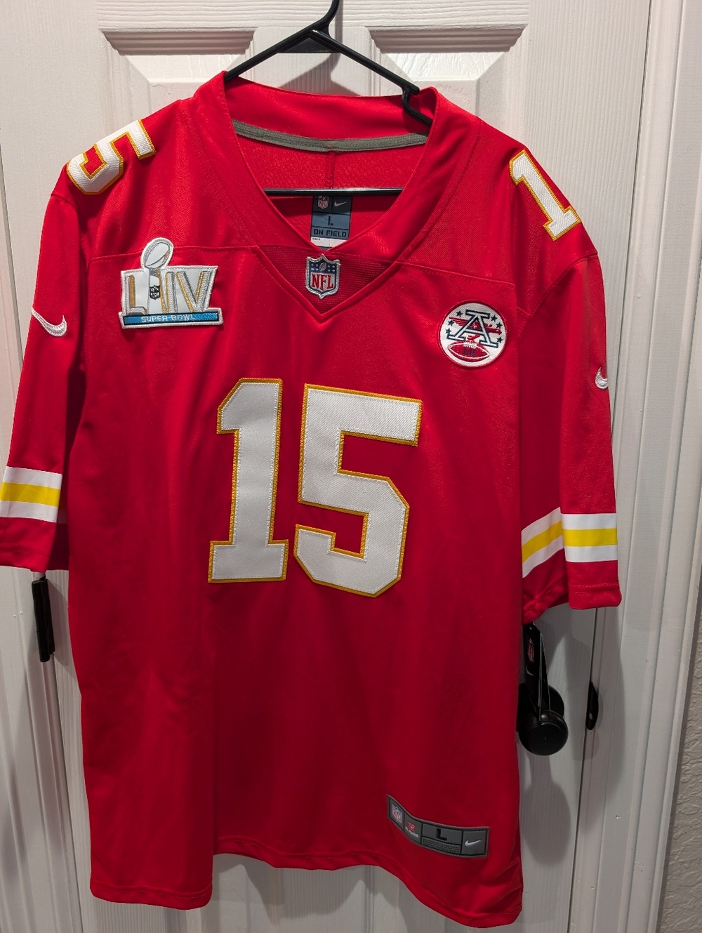 NEW Mahomes Chiefs Football Jersey with White & Gold Accents